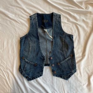 Silver jean vest